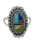 Multicolor Sterling Silver Southwestern Ring Size 4-3/4 YX84199